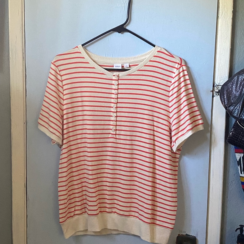 GAP Striped Henley Shirt